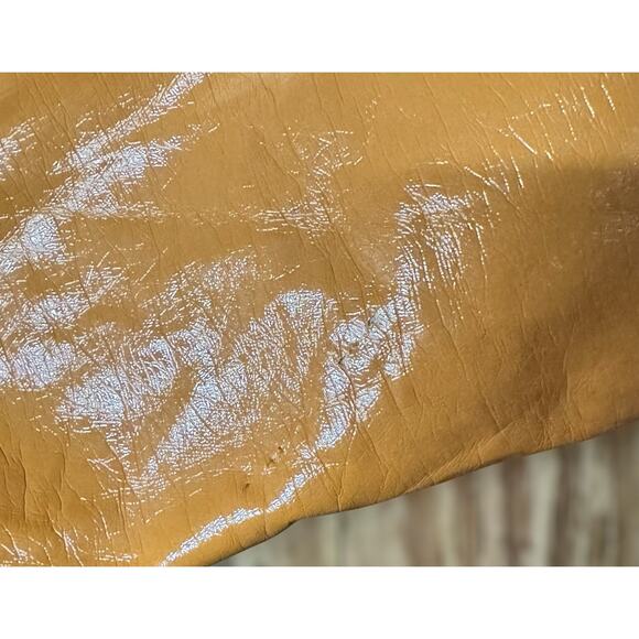 Trucker Tangerine Forever 21 Faux Leather Cropped Utility Jacket Size Medium NEW - Picture 15 of 15